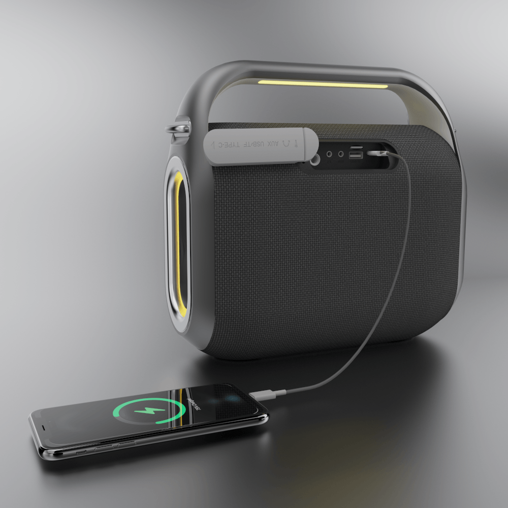 ลำโพงบลูทูธ สำหรับร้องคาราโอเกะ HIFUTURE MUSICBOX 200 สีดำ